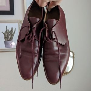 Everlane maroon Italian leather Oxfords